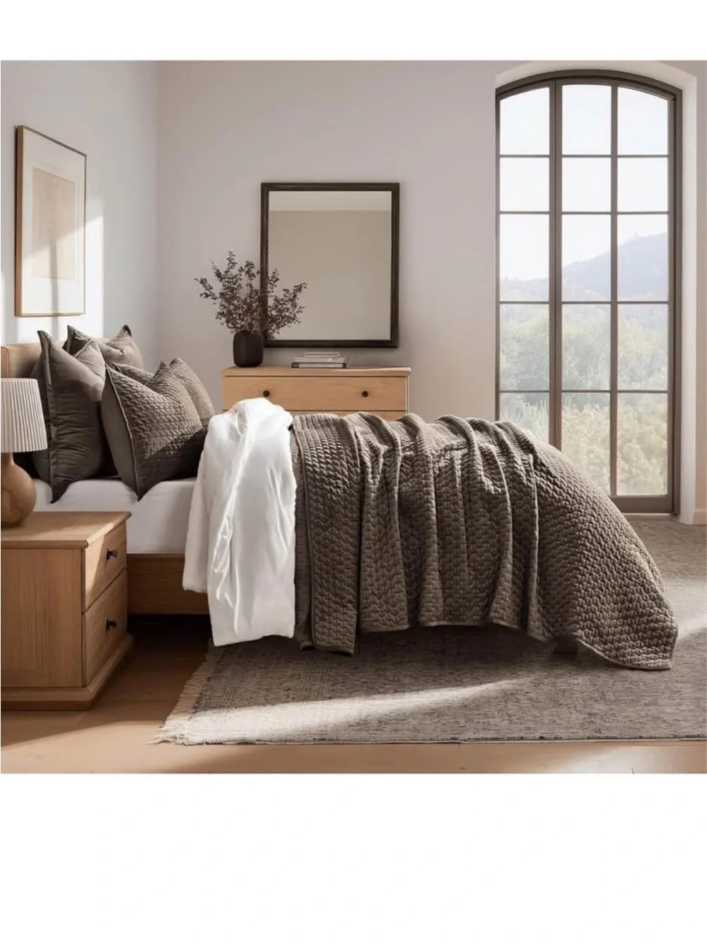 EverGrace Luxury Velvet Quilt Set King Size 3 Piece, Soft Cross-Stitch Velvet
